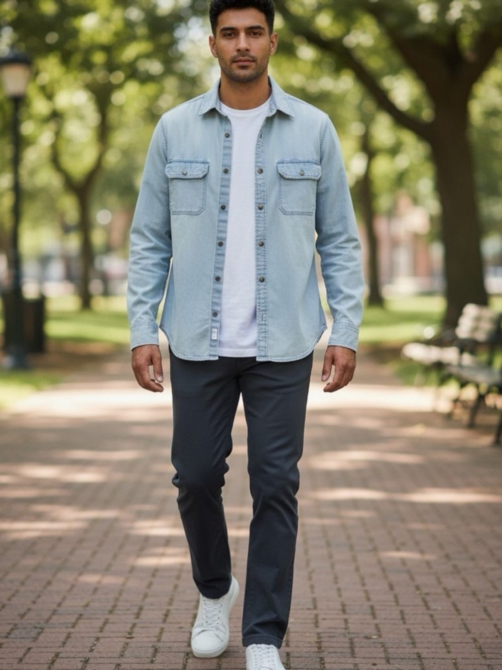 Goodfellow & Co Light Blue Denim Shirt Jacket